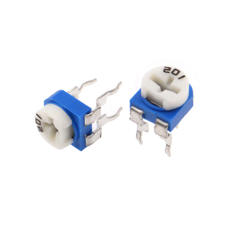 rm065蓝白电位器103兰白可调电阻104卧式20r 50/100欧 200r 1k 1m