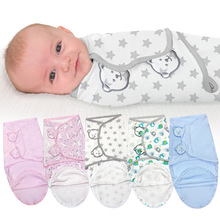 婴儿睡袋防惊跳襁褓纯棉包巾宝宝四季单层防踢被新生儿薄款抱被