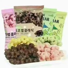 韩国涞可鲜虾片五角星甜甜圈小方块饼香辣年糕条整箱拍16袋