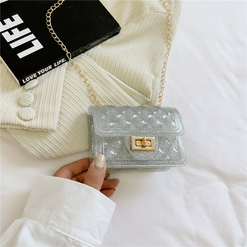 2024 Cash Gel Bag Women's Bags Pvc Bag Shoulder Bag Chain Bag Crossbody Bag Foreign Trade Hot Sale