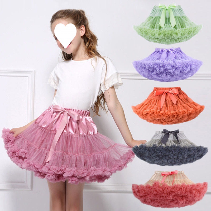 凸凸裙tutu儿童跳舞表演蓬蓬裙女童半身裙网纱短裙生日周岁公主裙