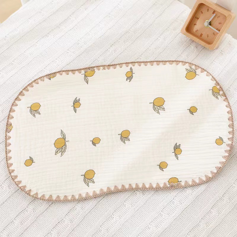 Newborn Flat Pillow Cloud Pillow Baby Spitting-up Towel Pillow Cover Breathable Sweat Absorbing Baby Pillow Cotton Cloth Pillow