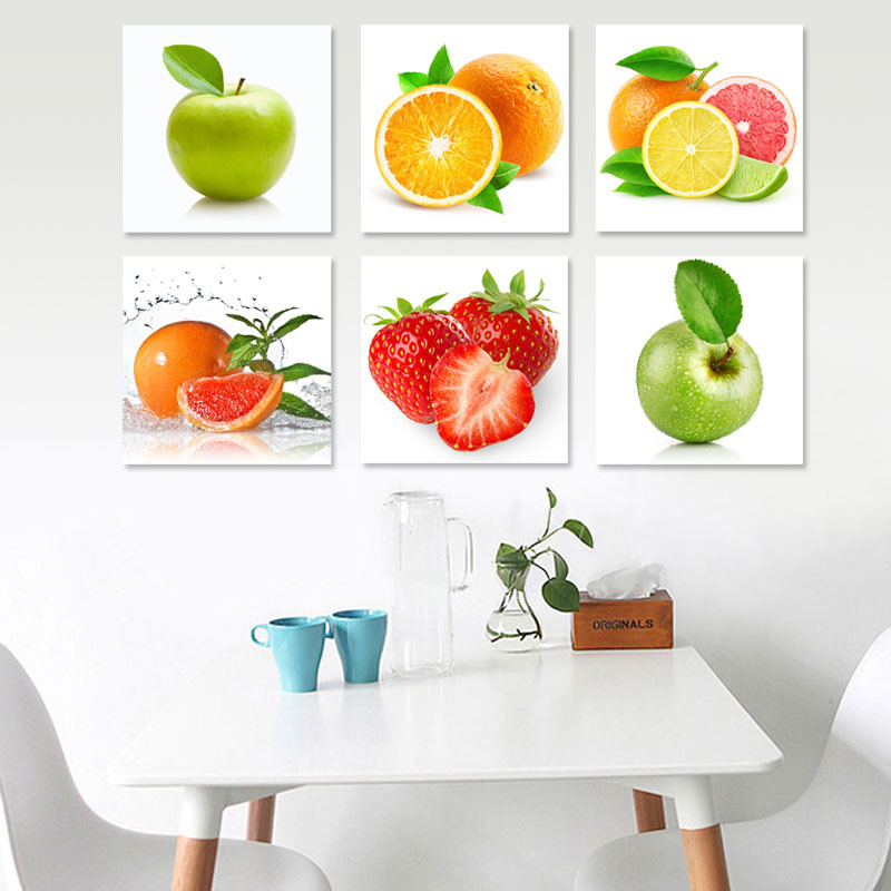 餐厅装饰画小清新水果组合创意个性单幅墙上壁画现代简约饭厅挂画