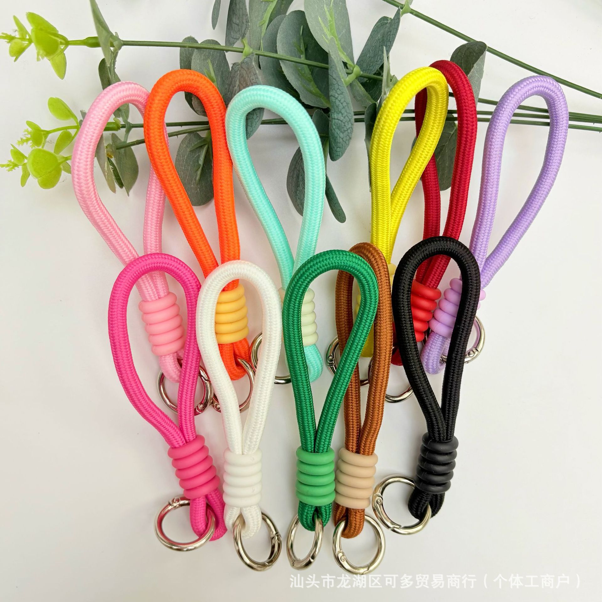 短款钥匙扣防丢吊绳水杯挂绳手提绳保温杯塑料杯绳硅胶圈手机挂绳