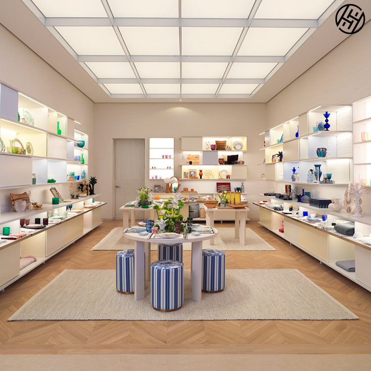 奢侈品牌店展示柜家居用品木质展示柜餐具家居精品展示柜烤漆展台