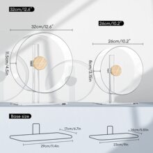 透明亚克力仓鼠运动轮,带稳定可调节支架跑步轮适用于金熊仓鼠等