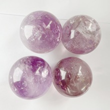 紫水晶散珠子水晶球摆件