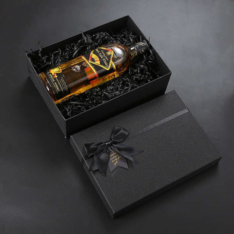 现货长方形黑色礼物盒 化妆品包装盒天地盖礼盒礼品盒珠光纸盒子