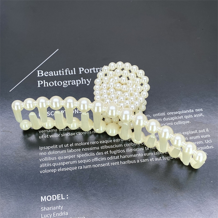 Internet Influencer Pearl Barrettes Women's Japanese and Korean Simple Large Grabbing Clip Korean Bobby Pin Back Head Hairpin Hair Ornaments