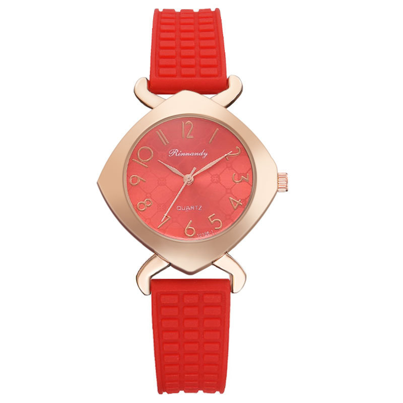 2023 New Women Silicone Quartz Watch Square Shell round Dial Female Student Silicone Band Watch Retail Wholesale Can Be Fixed