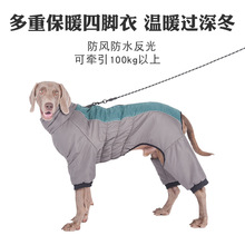 中大型狗狗四脚衣防水加厚宠物衣服反光保暖宠物棉衣宠物服装批发