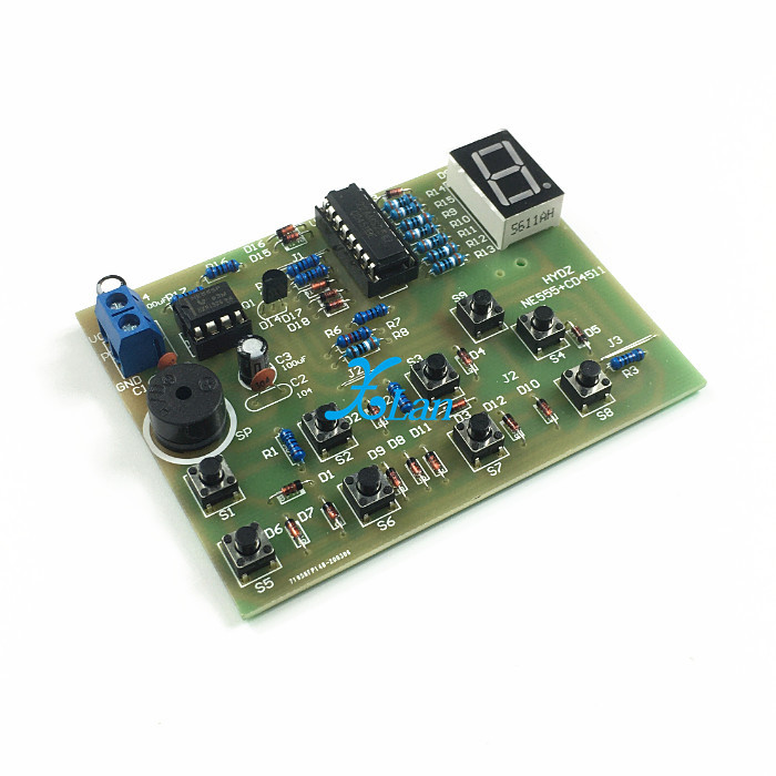 cd4511八路数显抢答器套件 8路 技能竞赛 实训 diy散件