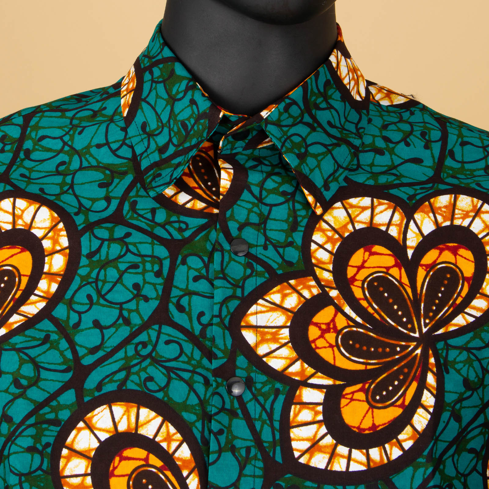 非洲印花蜡染全棉情侣套装女士连衣裙 男士上衣afripride 21c001