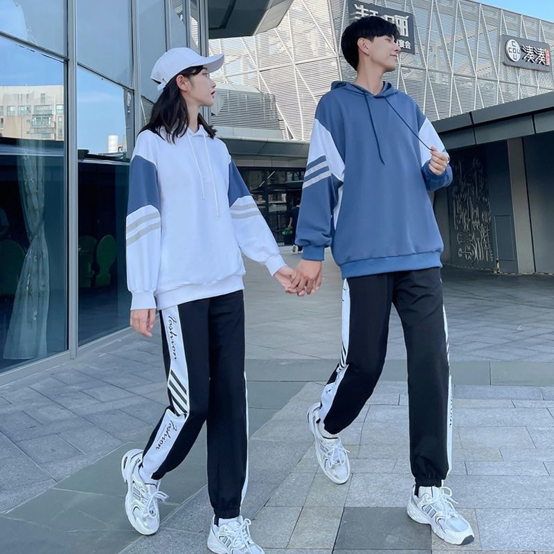 中学生校服网红情侣装学院风初中生班服春秋季潮流卫衣运动装外套