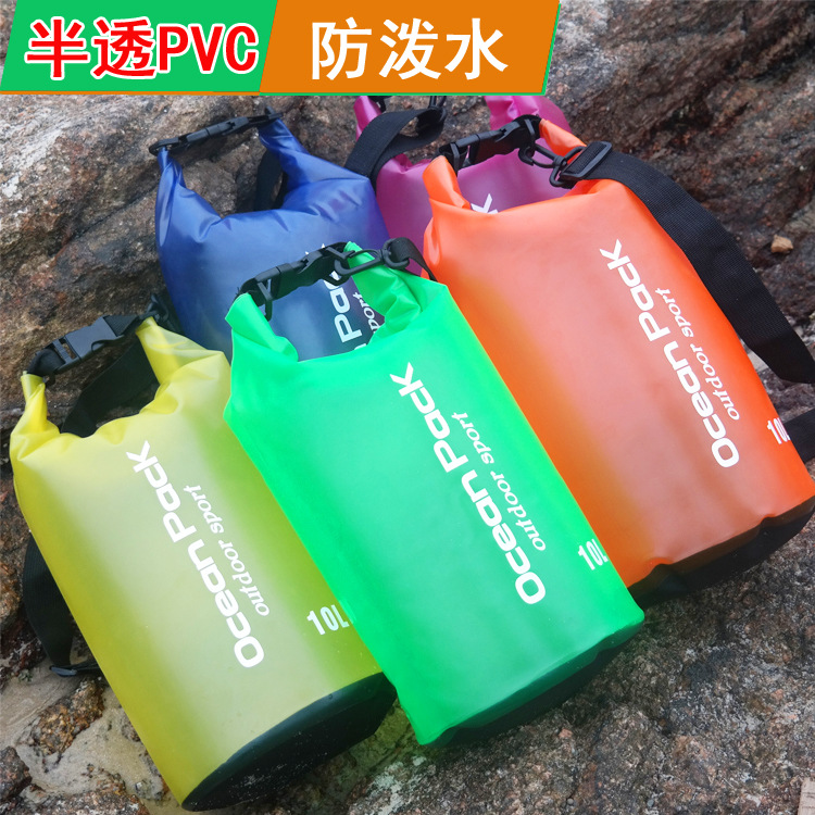 Beach Bag Waterproof Bucket Bag PVC Waterproof Bag Drifting Waterproof Bag Swim Bag Sports Bag Translucent