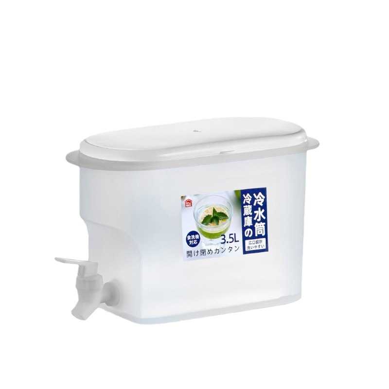 Refrigerator Cooling Bucket with Faucet Large Capacity Fruit Teapot Cold Water Bottle Cold Water Bucket Cold Bubble Bottle Ice Bucket 3.5l