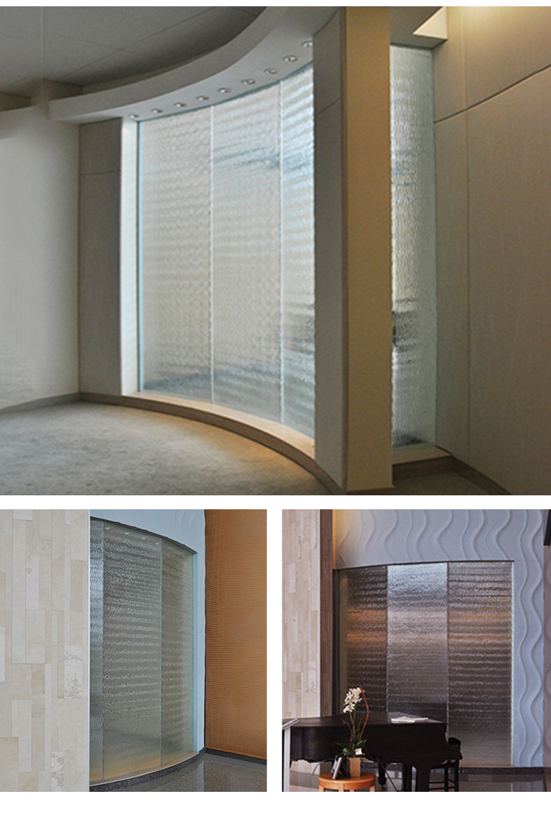 佛山厂家热熔玻璃 钢化水纹压铸凹凸纹热熔玻璃艺术钢化热熔玻璃