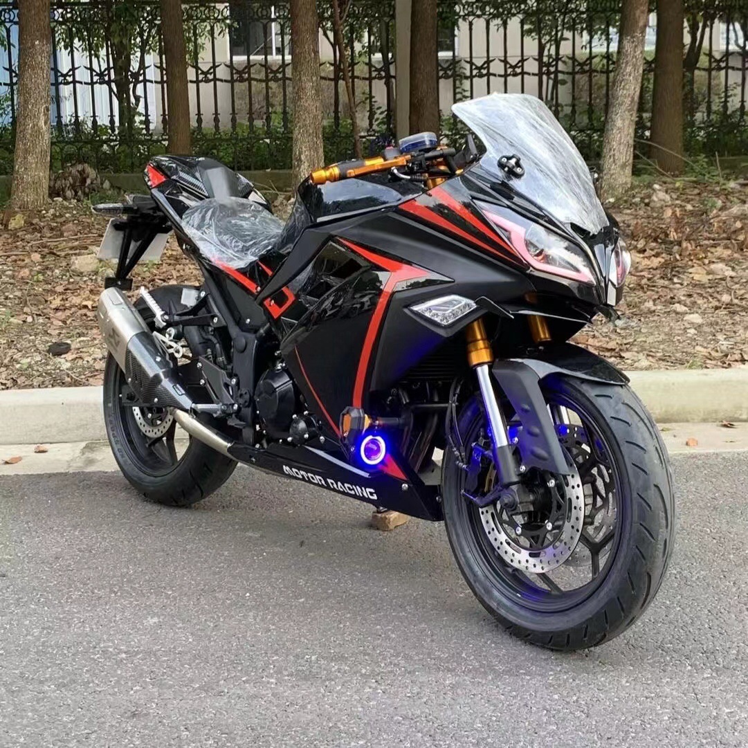 全新进口川崎小忍者摩托车跑车h2雅马哈v6双缸400重机地平线趴赛