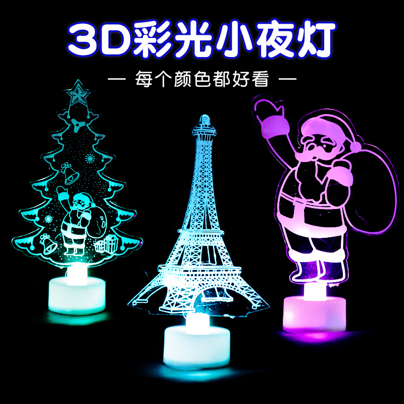 Creative Christmas Night Lights Desktop Online Influencer Cute Decorative Lamp Children's Holiday Small Gift Bedside Sleep Table Lamp