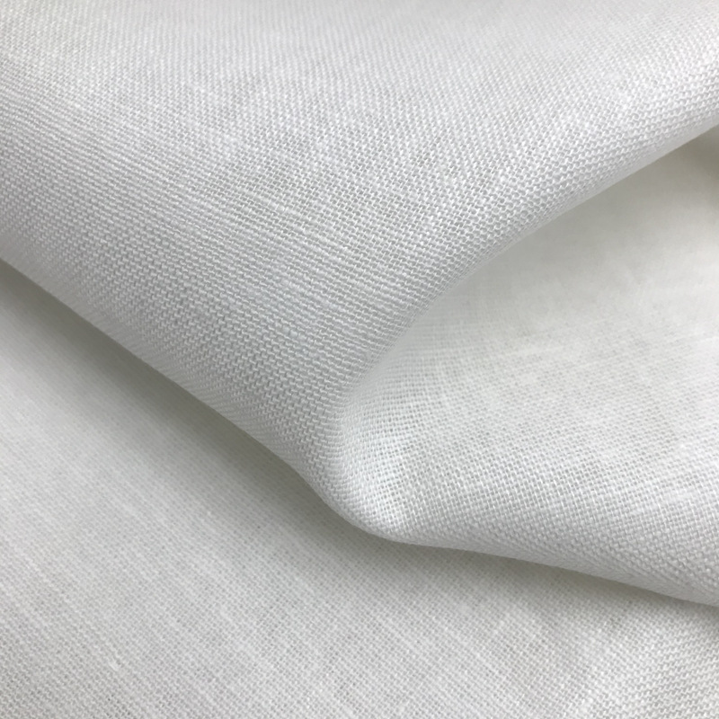 棉麻本白现货批发 春夏薄款亚麻棉服装面料 印花扎染棉麻底布