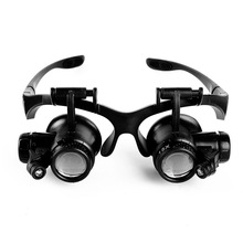 双眼镜放大镜头戴式维修用古玩鉴定修表高清高倍数4组镜头替换989