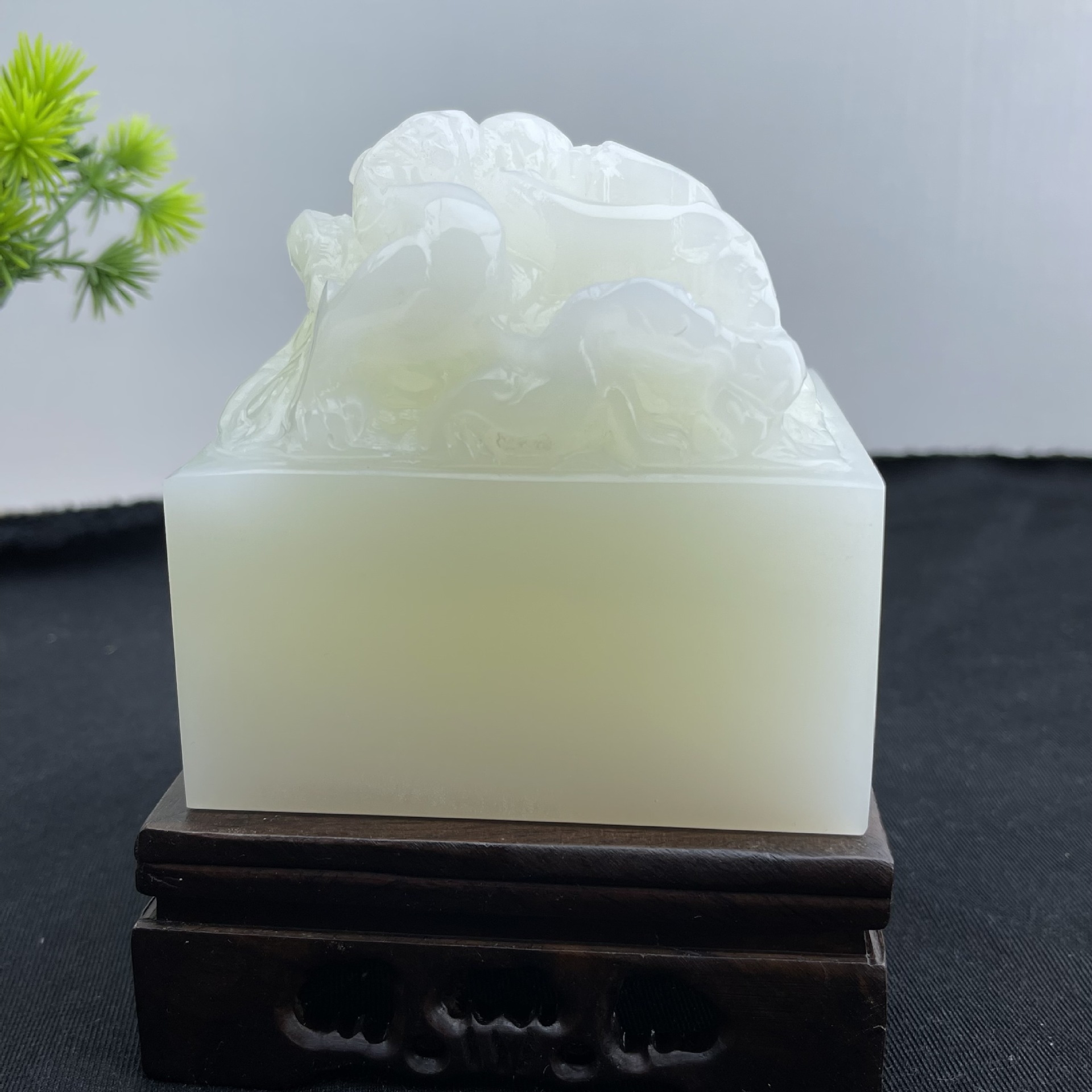 冰种阿富汗白玉九龙玉玺印章工艺品玉印阁汉白玉印章玉玺摆件礼品