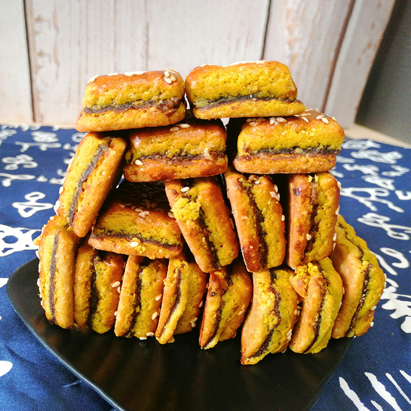 贵州特产威宁苦荞麦饼干粗粮酥脆手工夹心荞饼干闲零食早餐1斤3斤
