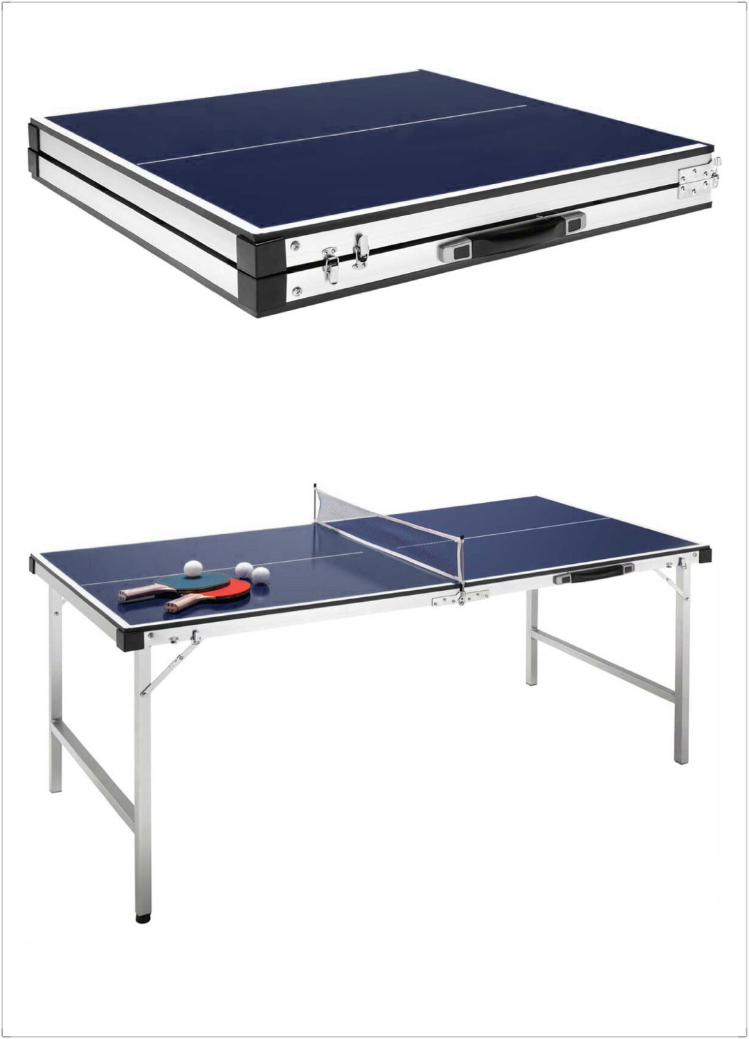 厂家直供乒乓球台面板标准比赛折叠家用简易室外室内乒乓球桌面