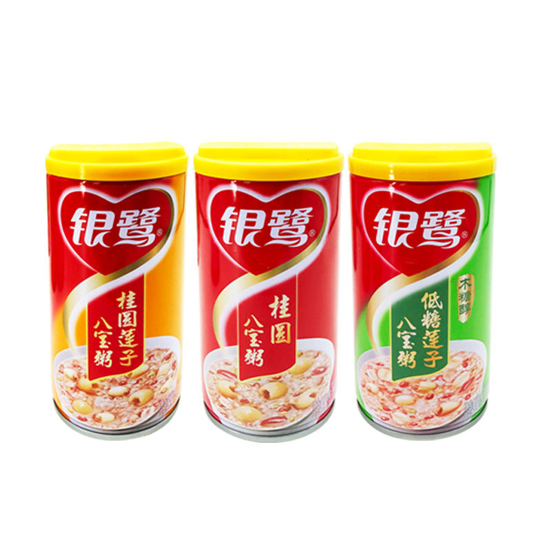 银鹭八宝粥*罐装/整箱桂圆莲子低糖莲子即食速食营养早餐粥方便粥