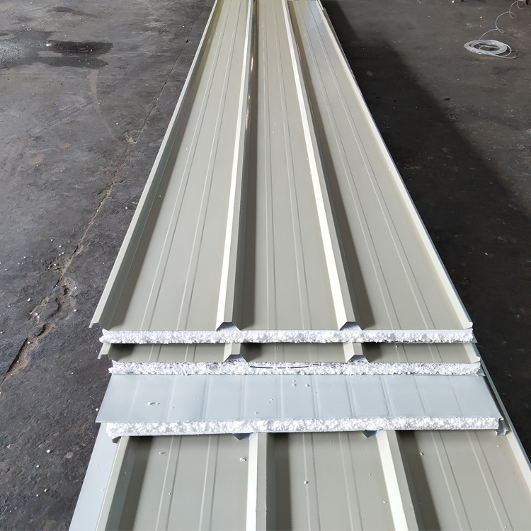 防潮泡沫铁皮棚暗扣式坚固厂房屋面彩钢瓦铁皮瓦瓦楞板1050型屋顶