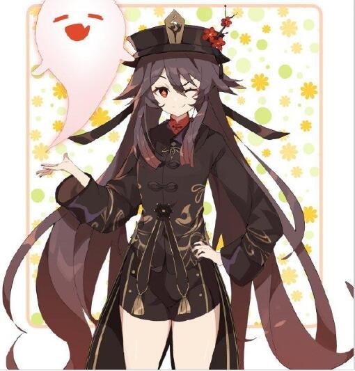 瑞丝假发 原神 胡桃双马尾渐变110cm造型款长cosplay假发 胡桃