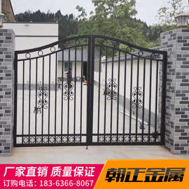 铁艺大门庭院门别墅乡农村小区家用院子围墙对开入户双开门大铁门