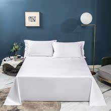 夏季被子薄款宾馆酒店床上用品白特厚棉贡缎支床单棉加密加厚床笠