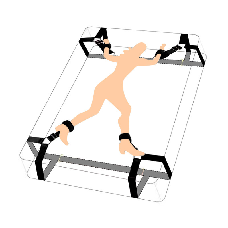 新品亚马逊sm成人情趣用品三角睡床绑带便捷连体手脚铐束缚性玩具