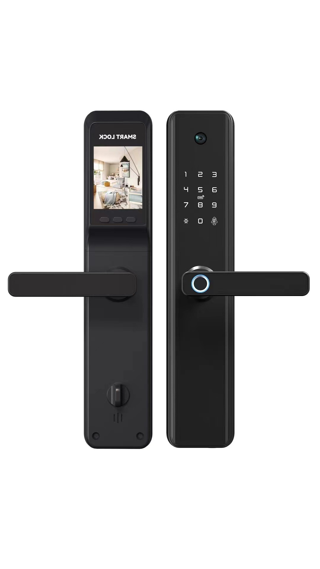 件跨境涂鸦wifi蓝牙通通app远程操控智能锁一握即开指纹大门锁￥280