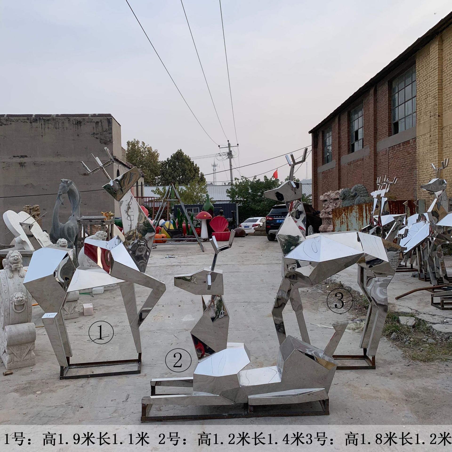 大型不锈钢户外雕塑工厂小区广场镜面水景抽象铁艺公园林景观摆件