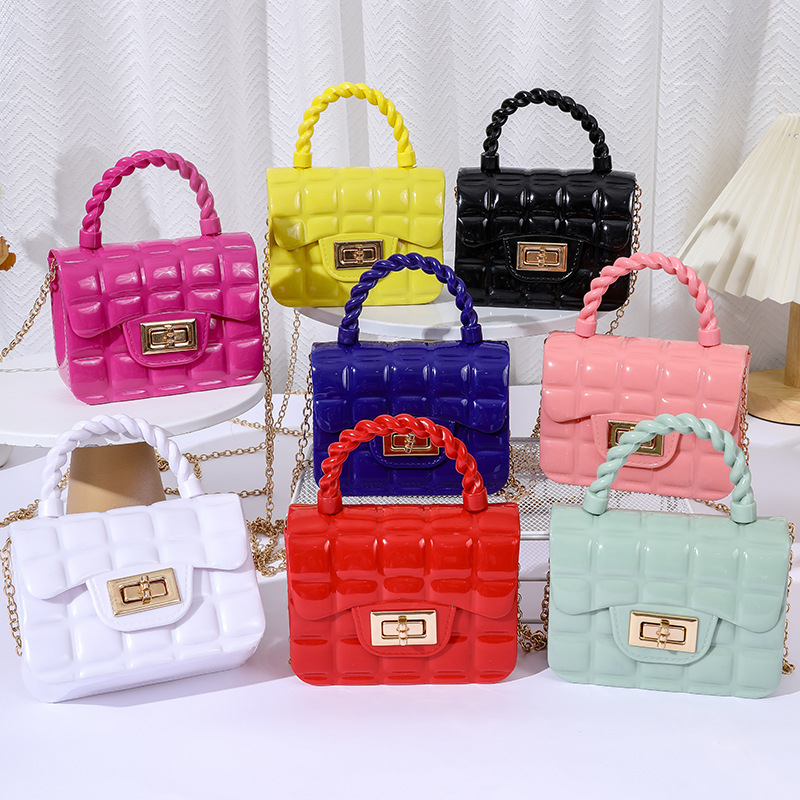 2023 New Mini Small Bag PVC Simple Lipstick Pack Chain Shoulder Crossbody Bag One Piece Hair Portable Gel Bag