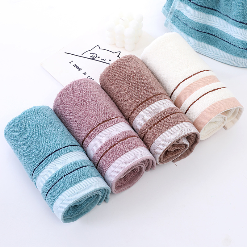 Towel Factory Wholesale Cotton Household Plain Face Wash Dark Soft Absorbent Towel Gift Hand Gift Face Towel Wholesale