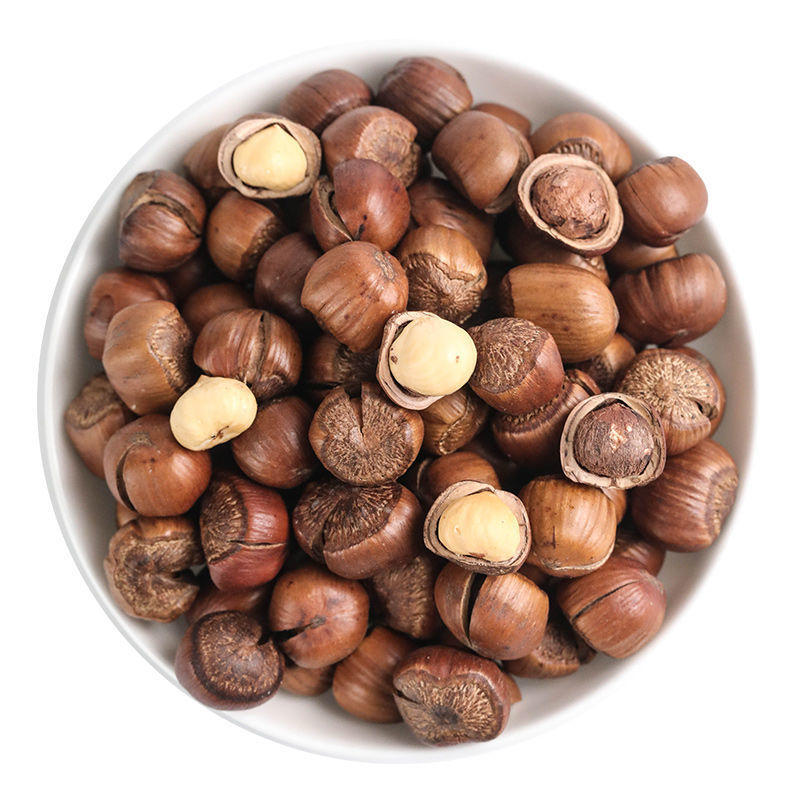 东北榛子2021年新货特产小薄皮炒熟生大颗粒500g坚果零食代发