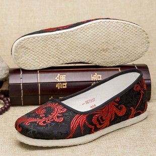 2022秋季方头棉布鞋老北京布鞋男千层底单鞋透气平跟休闲男鞋