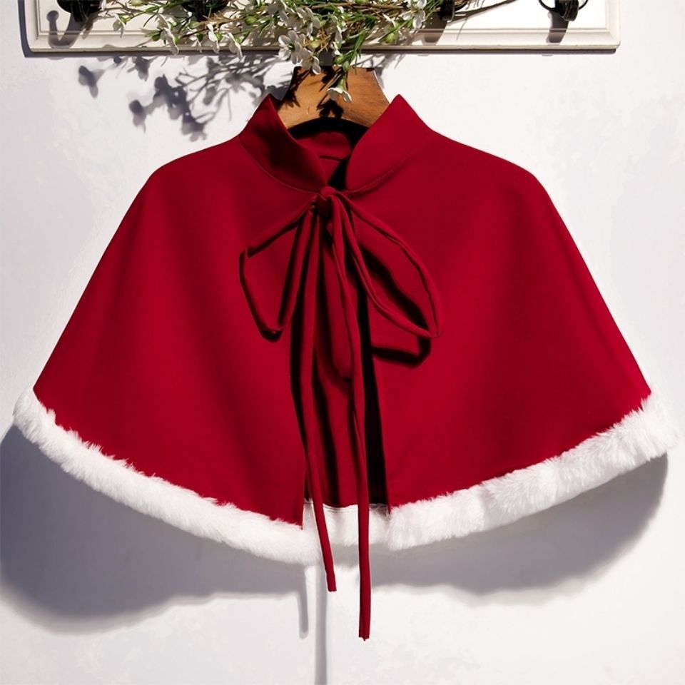 大码古代新款短款古装汉服披肩演出服舞蹈大袖衫披风旗袍斗篷