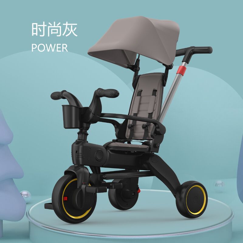 Children's Tricycle Folding 1-3-6 Years Old Boys and Girls Three-Wheeled Bicycle Children's Trolley Children's Bicycle