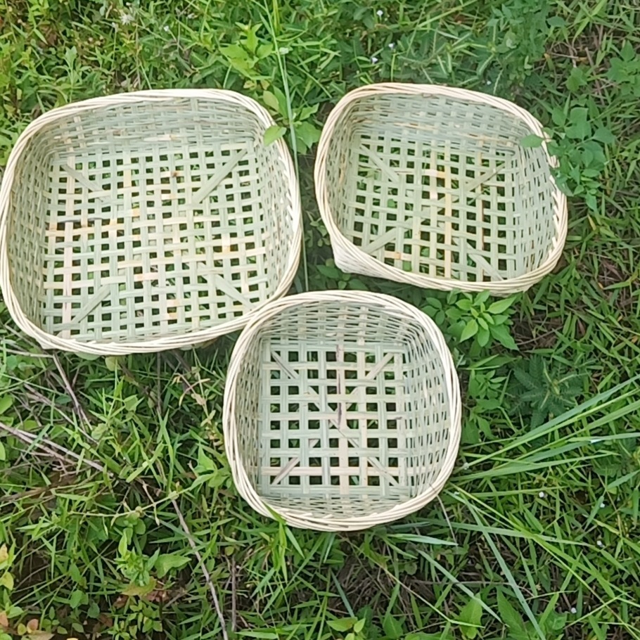 竹制品竹编大枣晾晒筐鱼篓洗菜篮水果篮厨房蒸笼筐家用编织沥水篮