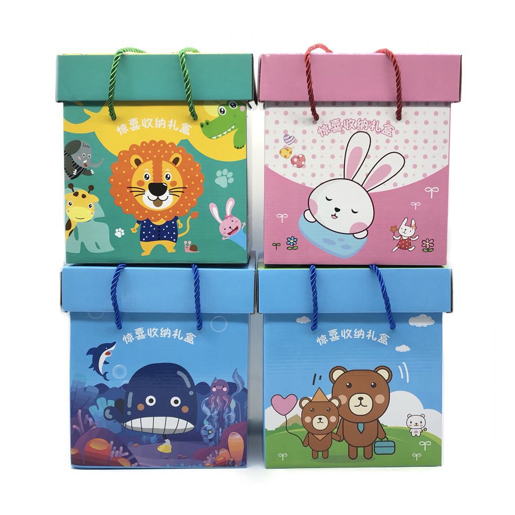 新款韩版收纳盒小学生文具收纳大容量手提盒子可爱卡通六一礼物-阿里