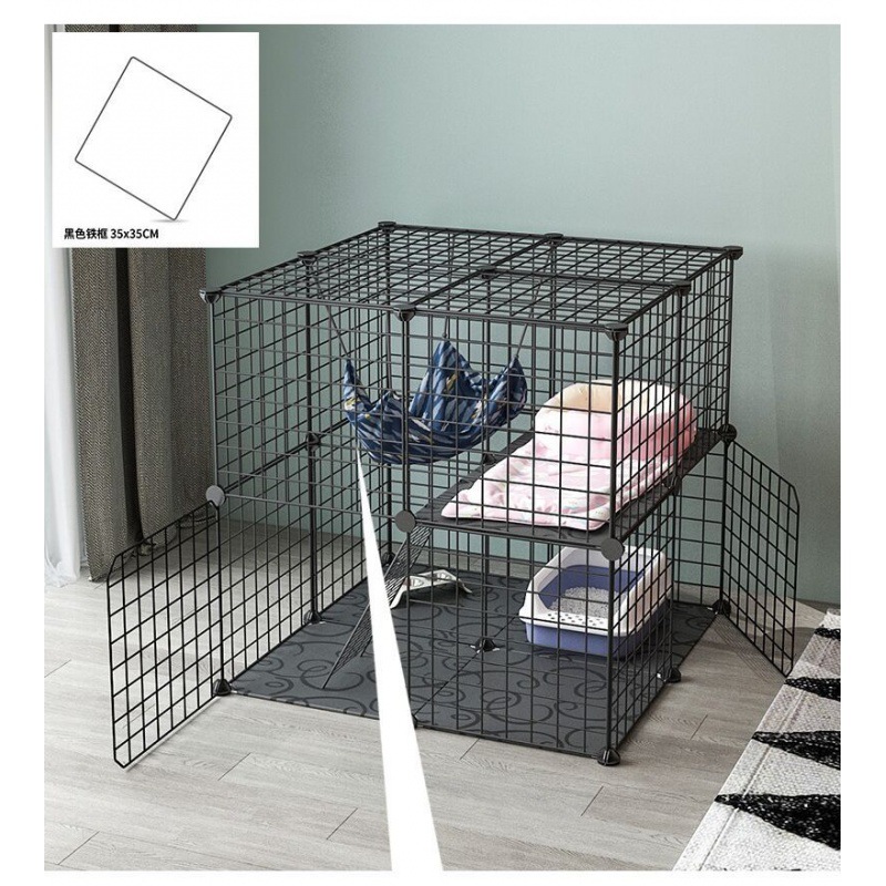 Diy Free Combination Magic Piece Assembled Pet Cage Fence Isolation Fence Cat Cage Dog Cage Rabbit Cage Barbed Wire Resin