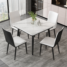 9C正方形岩板餐桌家用小户型现代简约轻奢餐桌椅2024新款玻璃餐桌