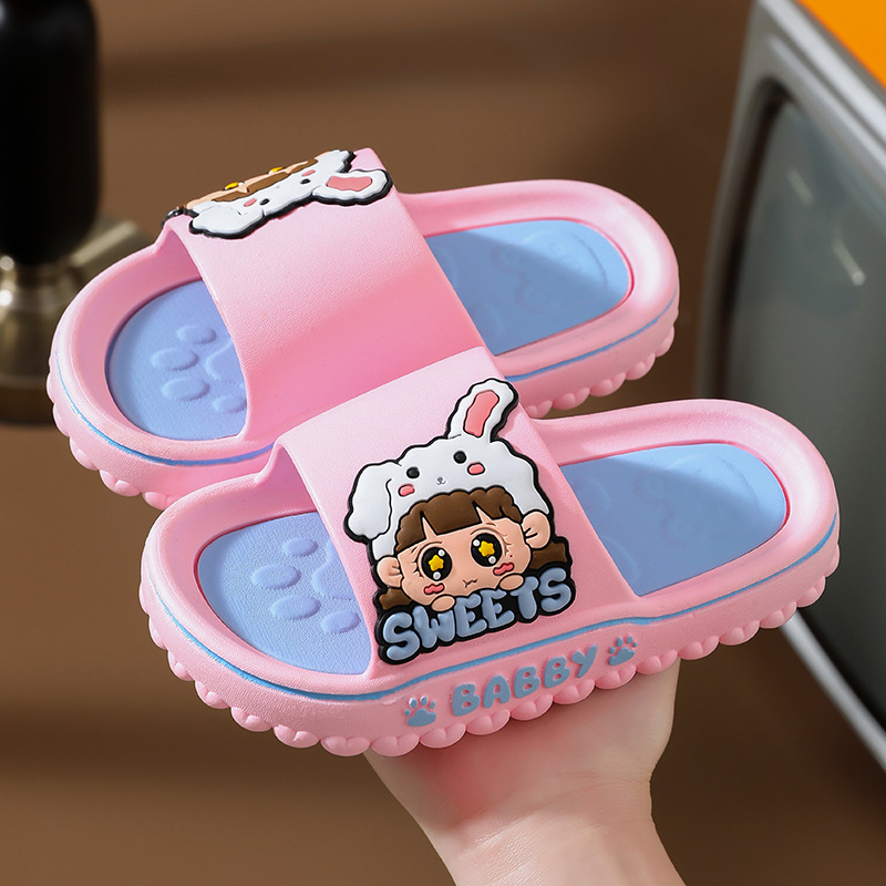 Summer Boy Cute Fashion Non-Slip Soft Bottom Home Indoor Parent-Child Girl Sandals 2023 New