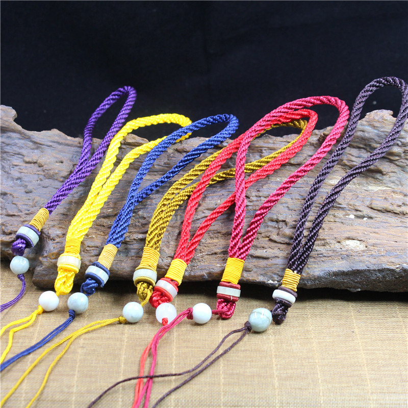 编织玉珠手把件绳子 璎珞线圆珠 玉石玛瑙菩提子吊坠挂绳-阿里巴巴