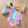 2022 new pattern mermaid children Swimsuit girl Conjoined Swimming suit Infants Swimsuit Costume Manufactor wholesale