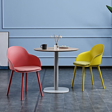 北欧餐椅家用网红化妆书桌椅创意市设计感椅子塑料现代简约凳子靠